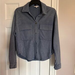 Hippie Rose Utility Jacket in Slate Blue